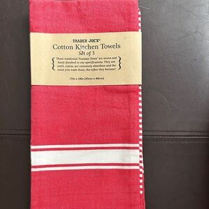 NWT, Trader Joe’s Cotton Kitchen Towels, set of 3
